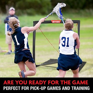 Net Playz Backyard Training Practice & Exercise Portable Lacrosse Net, Equipment & Gear