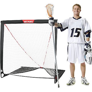 Net Playz Backyard Training Practice & Exercise Portable Lacrosse Net, Equipment & Gear