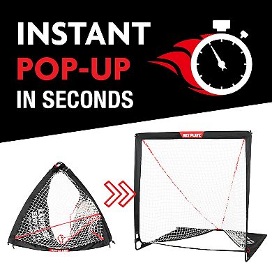Net Playz Backyard Training Practice & Exercise Portable Lacrosse Net, Equipment & Gear