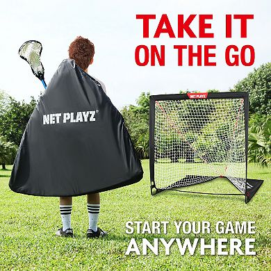 Net Playz Backyard Training Practice & Exercise Portable Lacrosse Net, Equipment & Gear