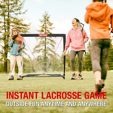 Net Playz Backyard Training Practice & Exercise Portable Lacrosse Net, Equipment & Gear