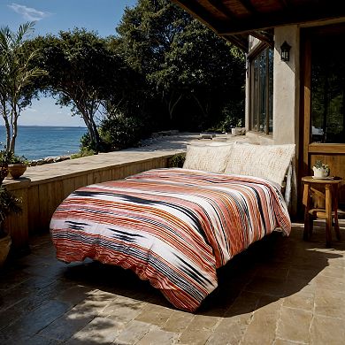 Etavonni Home Blended Stripes Print Cotton Duvet Cover Set with Shams