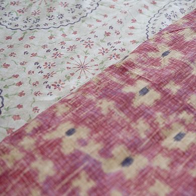 Etavonni Home Vintage Stitch Flower Print Duvet Cover Set with Shams