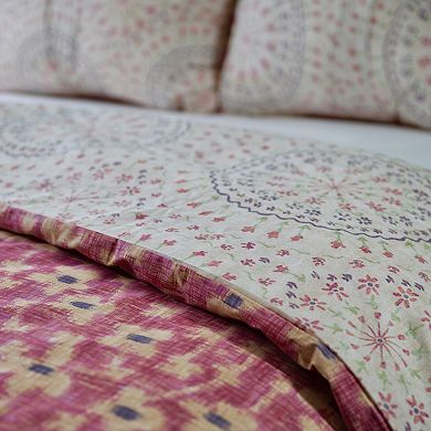 Etavonni Home Vintage Stitch Flower Print Duvet Cover Set with Shams