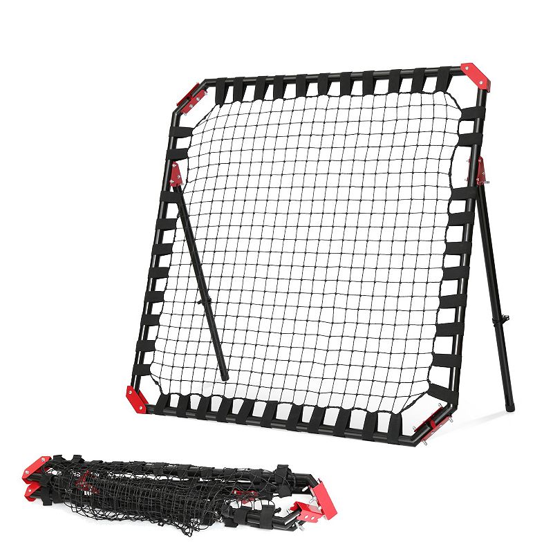 Net Playz Portable Soccer Rebound Net, Black