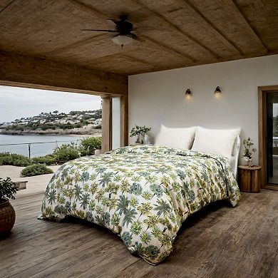 Etavonni Home Palm Bush Allover Print Duvet Cover Set with Shams