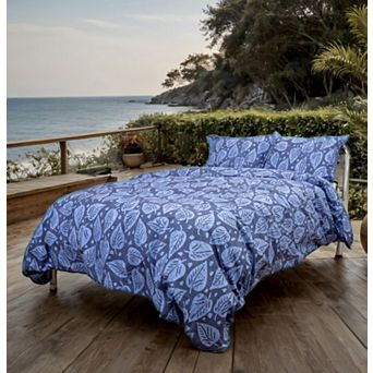 Etavonni Home Batik Leaf Print Duvet Cover Set with Shams