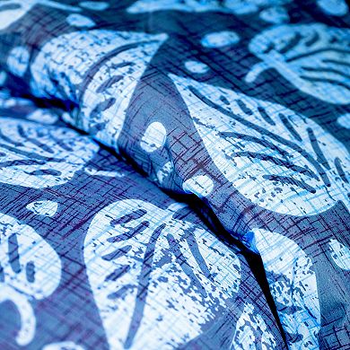 Etavonni Home Batik Leaf Print Duvet Cover Set with Shams