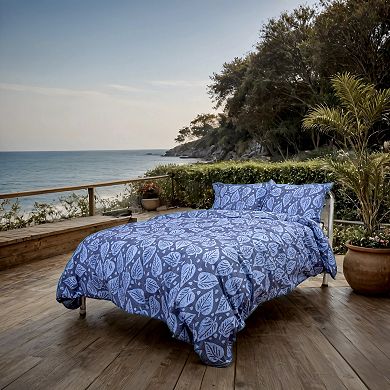 Etavonni Home Batik Leaf Print Duvet Cover Set with Shams