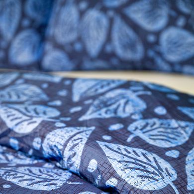 Etavonni Home Batik Leaf Print Duvet Cover Set with Shams