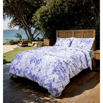 Etavonni Home Shibori Floral Print Duvet Cover Set with Shams