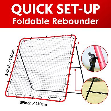 Net Playz Folding Soccer Kick-Back Skill Training Practice Net