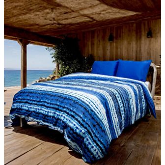 Etavonni Home Shibori Striped Duvet Cover Set with Shams