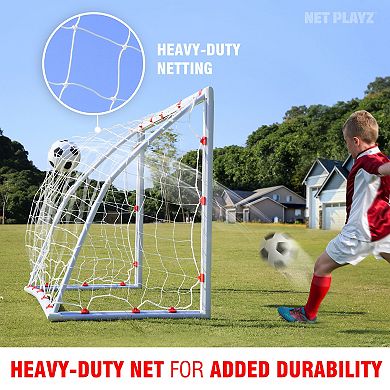 Net Playz Backyard Soccer High-Strength Goal Net, 6x4 Ft.