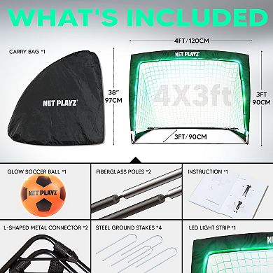 Net Playz Light-Up Soccer Goal Gift Set