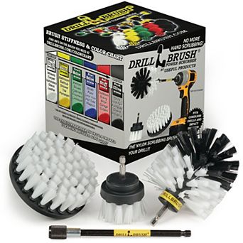 Detailing Power Brush Kit With Long-reach Removable Extension - Auto Care Set