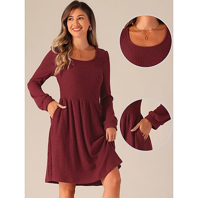 Scoop neck sweater dress sales