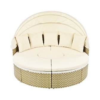 Merax Round Outdoor Sectional Sofa Daybed Set