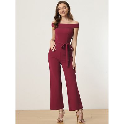 Elegant Womens Long Romper Women's Romper Elegant Off-shoulder