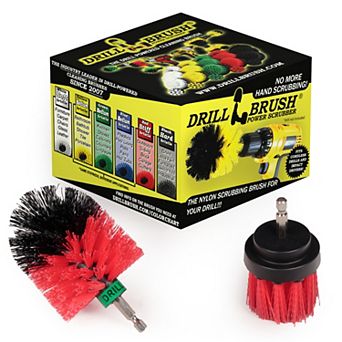 2 pc Stiff Bristle Cleaning Brushes - Siding, Brick, Stone, Fireplaces, Decks, Gutters, And More