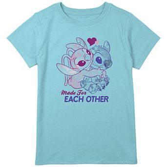 Disney's Lilo & Stitch Made For Each Other Girls Plus Size Graphic Tee