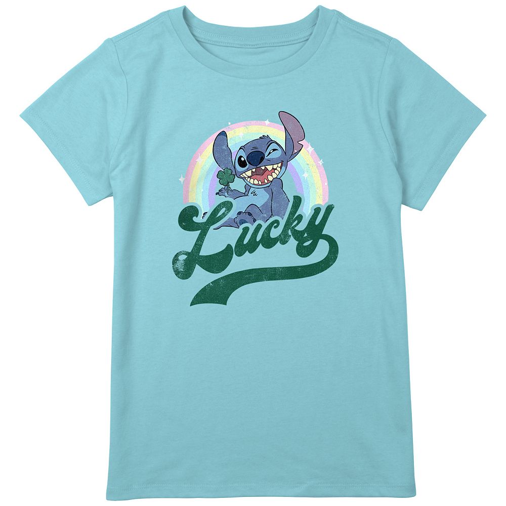 Disney's Lilo & Stitch Lucky Stitch Girls Plus Size Graphic Tee