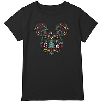 Disney's Mickey Mouse And Minnie Christmas Icons Girls Plus Size Graphic Tee
