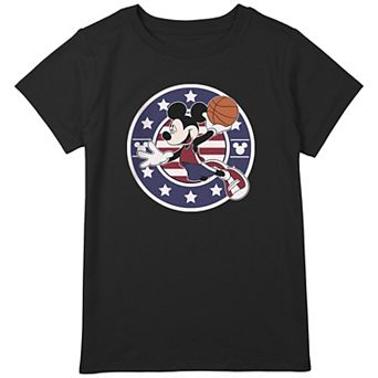 Disney's Mickey Mouse Basketball Player Girls Plus Size Graphic Tee