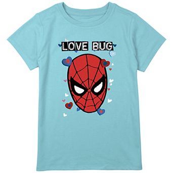Girls Plus Size Marvel Spider-Man Love Bug Graphic Tee