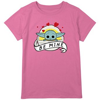 Girls Plus Size Star Wars The Mandalorian The Child Be Mine Banner Graphic Tee
