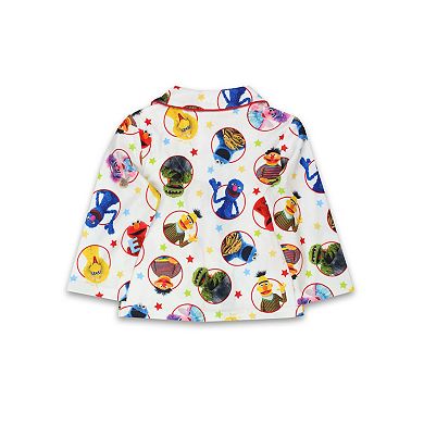 Sesame Street Elmo Toddler Coat Style Pajamas Set