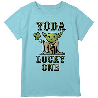 Girls Plus Size Star Wars Yoda Lucky One Graphic Tee
