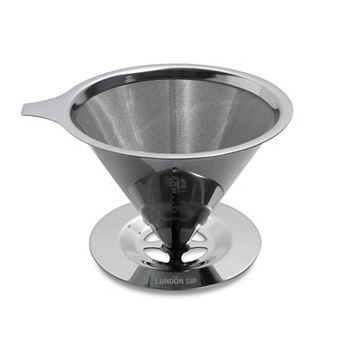 London Sip Stainless Steel Coffee Dripper, 1-4 cup