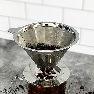 London Sip Stainless Steel Coffee Dripper, 1-4 Cup