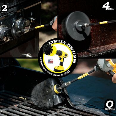 Bbq Accessories - Grill Brush Cleaning Kit With Extension - Rust Remover-wire Brush - Bbq Brush