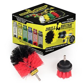 2 pc Stiff Bristle Cleaning Brushes - Siding, Brick, Stone, Fireplaces, Decks, Gutters, And More