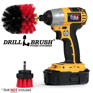 2 Piece Stiff Bristle Cleaning Brushes - Siding, Brick, Stone, Fireplaces, Decks, Gutters, And More