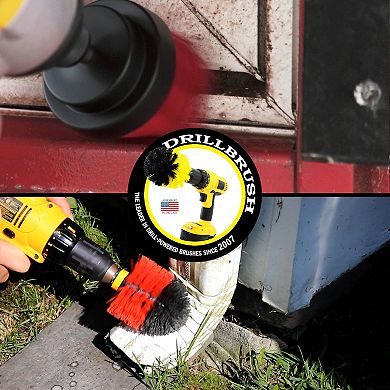 2 Piece Stiff Bristle Cleaning Brushes - Siding, Brick, Stone, Fireplaces, Decks, Gutters, And More