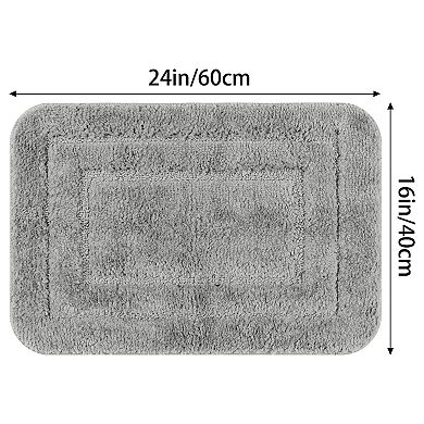 Soft Absorbent Non Slip Plush Bath Rug Bath Mat For Bathroom Floor 16" X 24", 20" X 32"