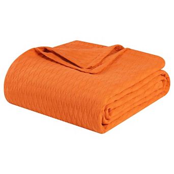 SUPERIOR Cotton All-Season Diamond Throw Blanket