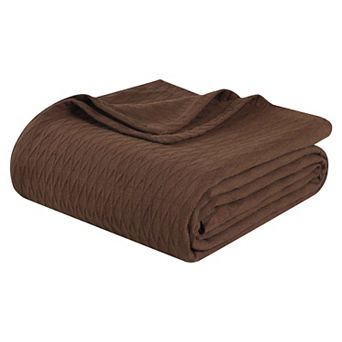 SUPERIOR Cotton All-Season Diamond Throw Blanket