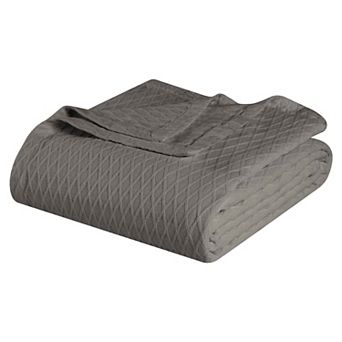 SUPERIOR Cotton All-Season Diamond Throw Blanket
