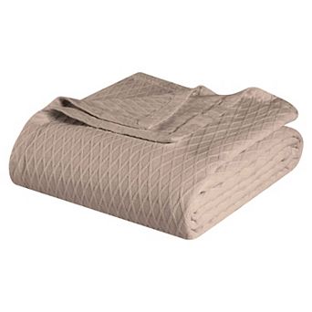 SUPERIOR Cotton All-Season Diamond Throw Blanket