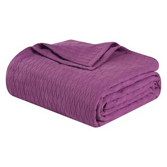 SUPERIOR Cotton All-Season Diamond Throw Blanket