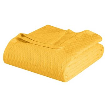 SUPERIOR Cotton All-Season Diamond Throw Blanket