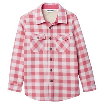 Kids 4-20 Lands' End Sherpa Lined Flannel Shacket