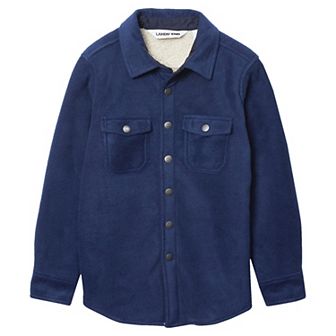 Kids 4-20 Lands' End Sherpa Lined Flannel Shacket