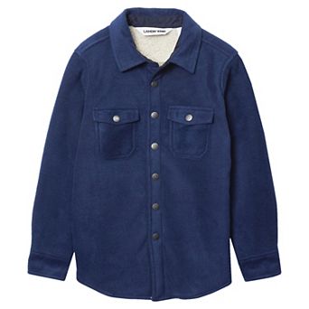 Kids 4-20 Lands' End Sherpa Lined Flannel Shacket