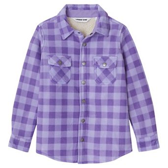 Kids 4-20 Lands' End Sherpa Lined Flannel Shacket