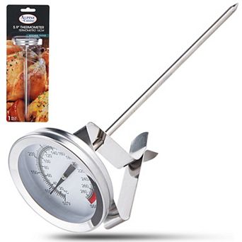Alpine Cuisine Stainless Steel 2x5.9 in Food Thermometer With Instant Read Stainless Steel Kitchen